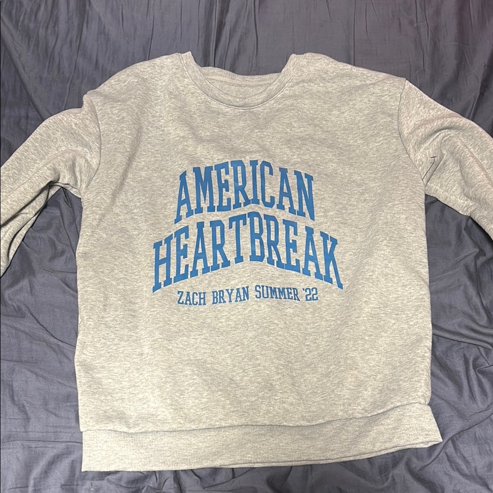 American Heartbreak Gray Crew Neck Sweater